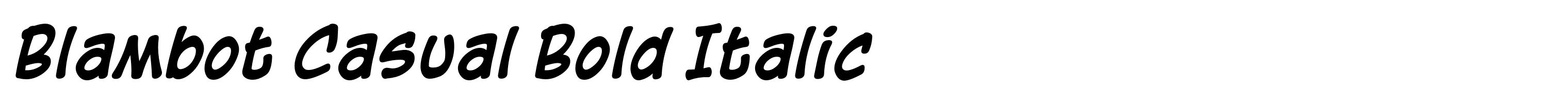 Blambot Casual Bold Italic